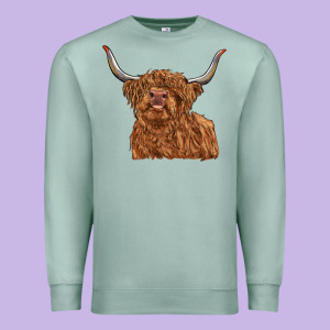 Highland Cow Premium Sweatshirt Designed By Ranaportraitstore