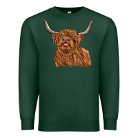 Sports Green highland cow Premium Sweatshirt - RanaPortraitStore