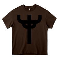 Chocolate Brown red-judas-priest cross Heavy Core Tee - linhVisuals