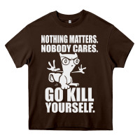 Chocolate Brown kill yourself classic foamy the squirrel Heavy Core Tee - linhVisuals