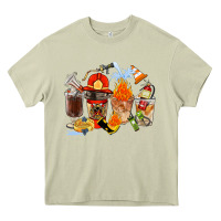 Mossy Firefighter Coffee Cups Heavy Core Tee - FaDigitalArtStudio