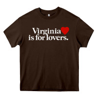 Chocolate Brown VIRGINIA IS FOR LOVERS Heavy Core Tee - linhVisuals