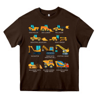 Chocolate Brown construction excavator vehicle boys builder heavy equipment t shirt Heavy Core Tee - linhVisuals