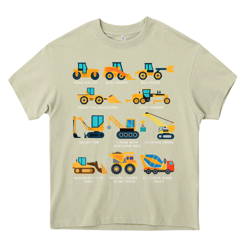 Construction Excavator Vehicle Boys Builder Heavy Equipment T Shirt Heavy Core Tee by linhVisuals | Teevron