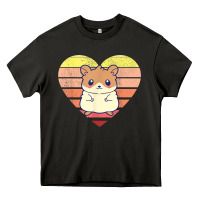 Asphalt cute hamster design retro heart shape vintage t shirt Heavy Core Tee - linhVisuals