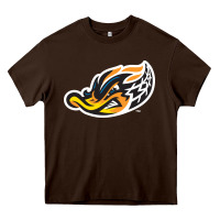 Chocolate Brown akron-rubber-ducks Heavy Core Tee - linhVisuals