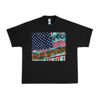 Black American Flag Mouse Pad Urban Heavy Tee - CowhideDigitalArt