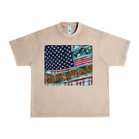 French Oak American Flag Mouse Pad Urban Heavy Tee - CowhideDigitalArt
