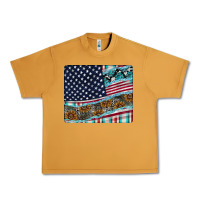 Peanut Butter American Flag Mouse Pad Urban Heavy Tee - CowhideDigitalArt