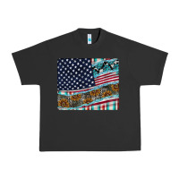 Pigment Black American Flag Mouse Pad Urban Heavy Tee - CowhideDigitalArt