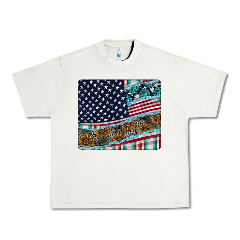 American Flag Mouse Pad Urban Heavy Tee by CowhideDigitalArt | Teevron