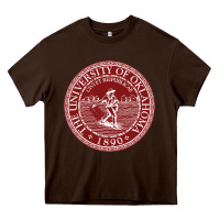 Chocolate Brown university oklahoma Heavy Core Tee - linhVisuals