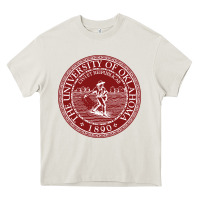 Cream university oklahoma Heavy Core Tee - linhVisuals
