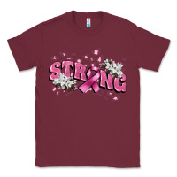 Burgundy Strong Cancer Awareness Classic Tee - FaDigitalArtStudio