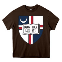 Chocolate Brown university catholic Heavy Core Tee - linhVisuals