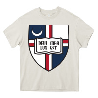 Cream university catholic Heavy Core Tee - linhVisuals