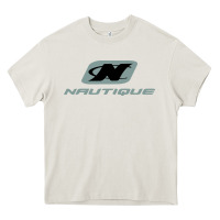 Cream Nautique Boats Heavy Core Tee - linhVisuals