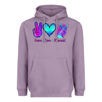 Lavender Peace Love Mermaid Heavyweight Hoodie - Jasminsmagicworld