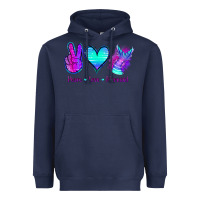 Navy Peace Love Mermaid Heavyweight Hoodie - Jasminsmagicworld
