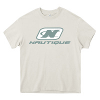 Cream Nautique Boats Heavy Core Tee - linhVisuals