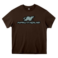 Chocolate Brown Nautique Boats Heavy Core Tee - linhVisuals
