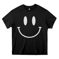 Black smily Heavy Core Tee - linhVisuals