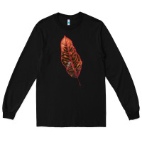 Black croton leaf Long Sleeve Tee - LillyAllenDesigns