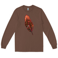 Chestnut croton leaf Long Sleeve Tee - LillyAllenDesigns