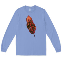 Colony Blue croton leaf Long Sleeve Tee - LillyAllenDesigns