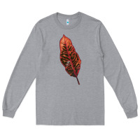 Heather Grey croton leaf Long Sleeve Tee - LillyAllenDesigns