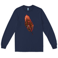 Navy croton leaf Long Sleeve Tee - LillyAllenDesigns