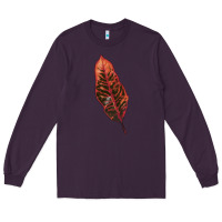 Plum croton leaf Long Sleeve Tee - LillyAllenDesigns