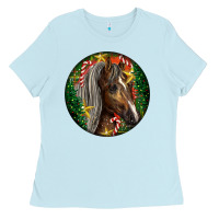 Baby Blue Tennessee Horse Christmas Ladies Tee - LillyAllenDesigns