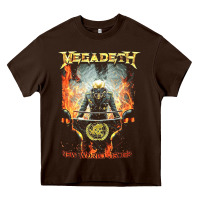 Chocolate Brown Megadeath World Order Heavy Core Tee - linhVisuals