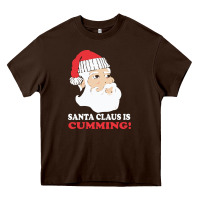 Chocolate Brown santa claus is cumming dirty humor Heavy Core Tee - linhVisuals