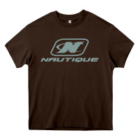 Chocolate Brown Nautique Boats Heavy Core Tee - linhVisuals