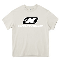Cream Nautique Boats Heavy Core Tee - linhVisuals