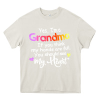 Cream grandma t  shirt yes i'm grandma if you think my hands are full t  shi Heavy Core Tee - linhVisuals
