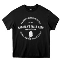 Black hadrians wall path england wales hikes tank top Heavy Core Tee - linhVisuals
