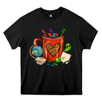 Black teacher crayons coffee mug Heavy Core Tee - FaDigitalArtStudio