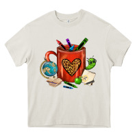 Cream teacher crayons coffee mug Heavy Core Tee - FaDigitalArtStudio
