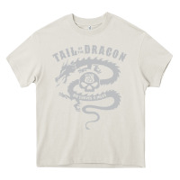 Cream tail of the dragon Heavy Core Tee - linhVisuals