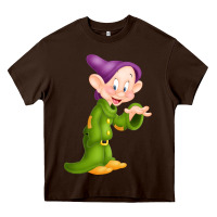 Chocolate Brown dopey Heavy Core Tee - linhVisuals