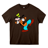 Chocolate Brown goofy Heavy Core Tee - linhVisuals