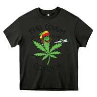 Asphalt Funny Weed Leaf Heavy Core Tee - linhVisuals