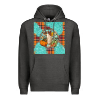 Charcoal Heather fall bull skull Premium Hoodie - BarkalooDesign