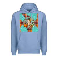 Colony Blue fall bull skull Premium Hoodie - BarkalooDesign