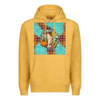 Mustard fall bull skull Premium Hoodie - BarkalooDesign