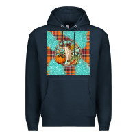 Navy fall bull skull Premium Hoodie - BarkalooDesign