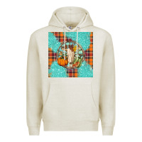 Oatmeal Heather fall bull skull Premium Hoodie - BarkalooDesign